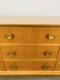 Enfilade en chêne blond, années 50, vintage