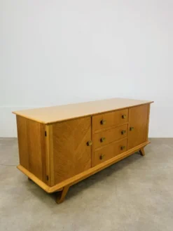 Enfilade en chêne blond, années 50, vintage