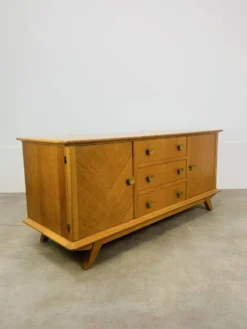 Enfilade en chêne blond, années 50, vintage