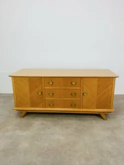 Enfilade en chêne blond, années 50, vintage