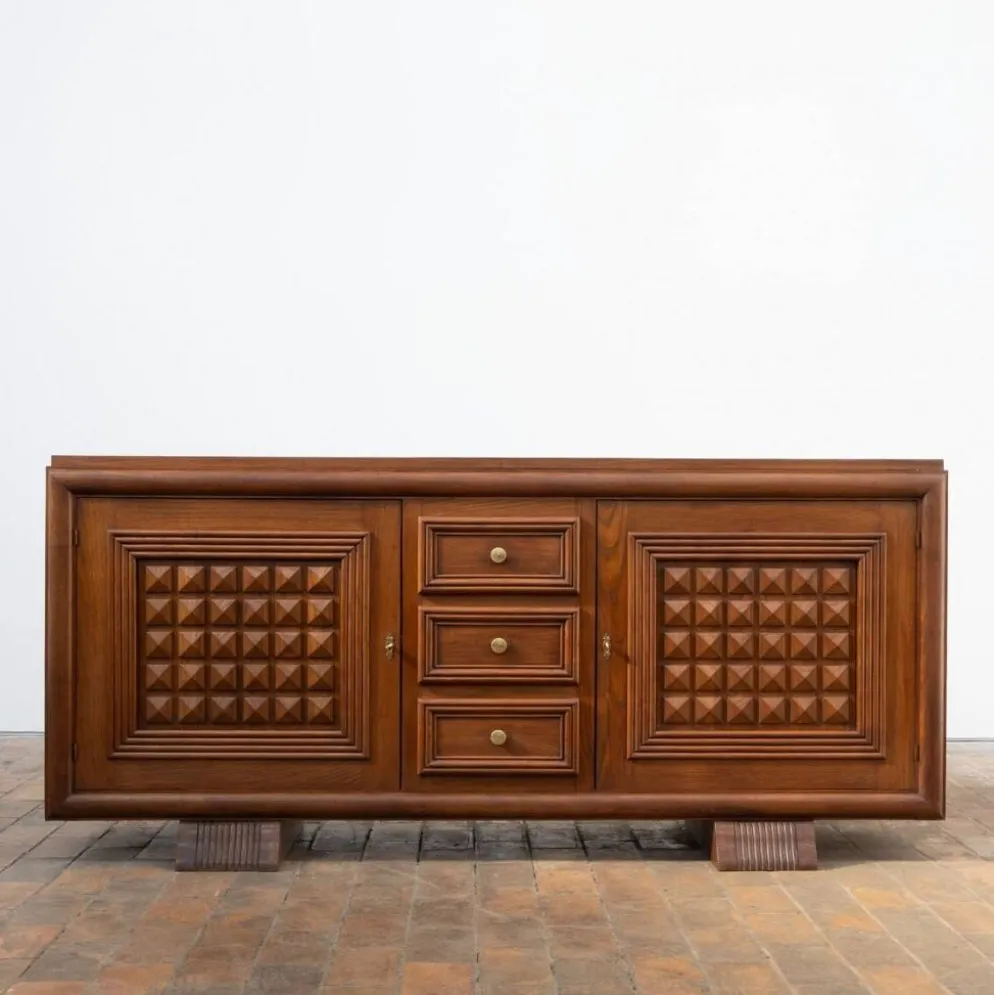 Enfilade en chêne massif dans le style Charles Dudouyt- France 1950