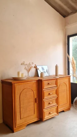 Enfilade en rotin, circa années 70