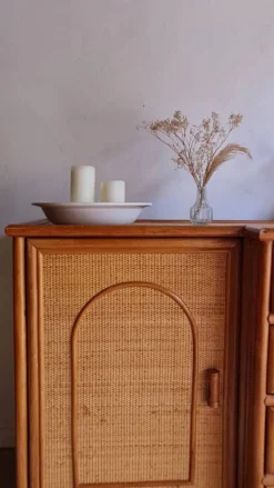 Enfilade en rotin, circa années 70