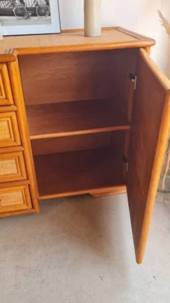 Enfilade en rotin, circa années 70