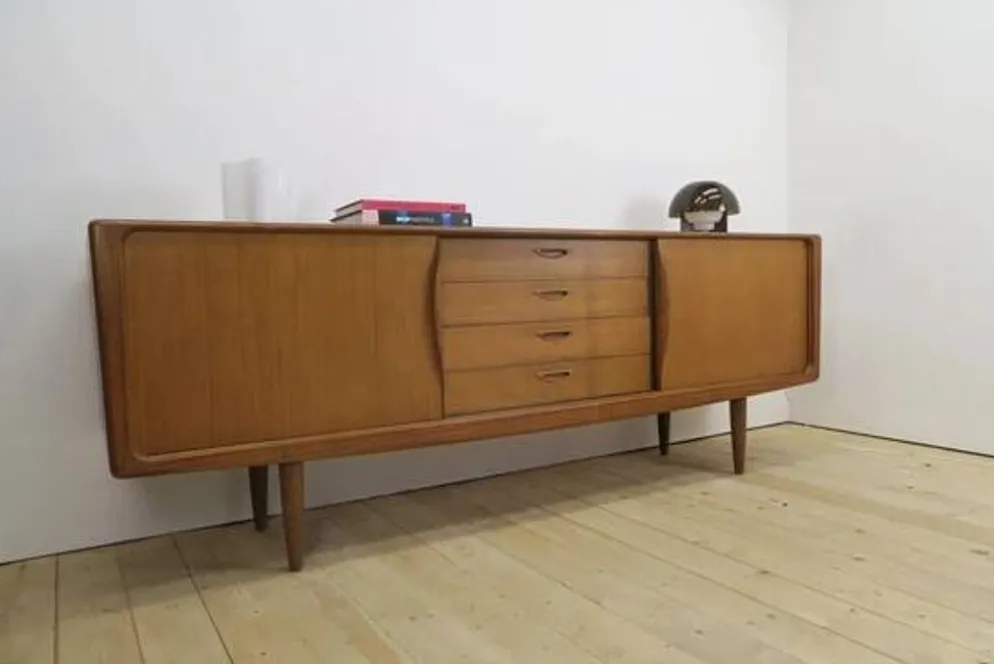 Enfilade en teck par Henry Walter Klein pour Bramin Møbler, Danemark 1960