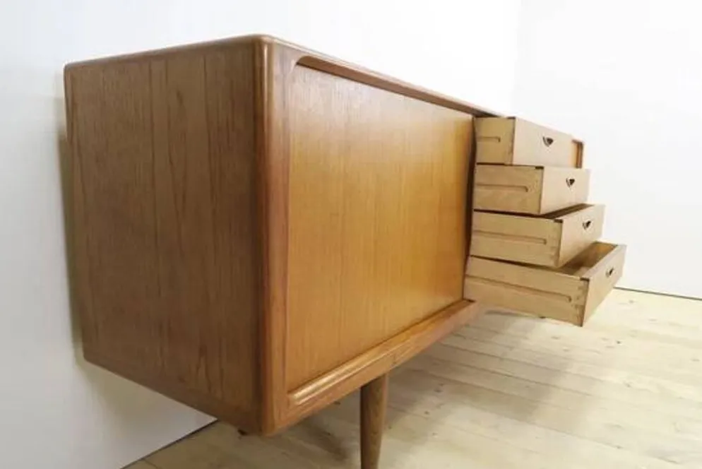 Enfilade en teck par Henry Walter Klein pour Bramin Møbler, Danemark 1960