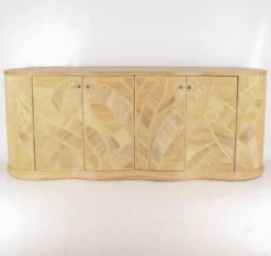 Enfilade « feuilles » en rotin