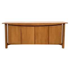 Enfilade galbée Maison Regain en orme massif, 1970