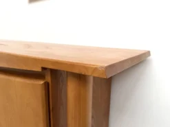 Enfilade galbée Maison Regain en orme massif, 1970