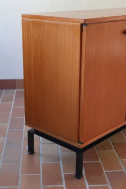 Enfilade Marcel Gascoin en teck, édition Alvéole, années 60