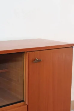 Enfilade Marcel Gascoin en teck, édition Alvéole, années 60