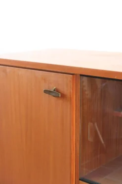 Enfilade Marcel Gascoin en teck, édition Alvéole, années 60