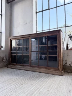 Enfilade meuble de métier XXL portes vitrées