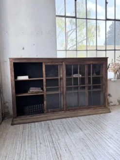 Enfilade meuble de métier XXL portes vitrées