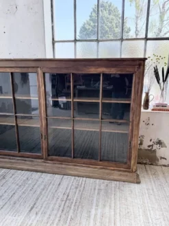 Enfilade meuble de métier XXL portes vitrées