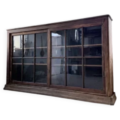 Enfilade meuble de métier XXL portes vitrées