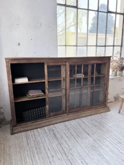 Enfilade meuble de métier XXL portes vitrées