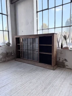 Enfilade meuble de métier XXL portes vitrées