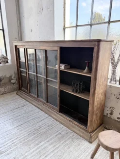 Enfilade meuble de métier XXL portes vitrées