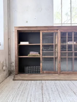 Enfilade meuble de métier XXL portes vitrées