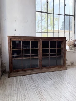 Enfilade meuble de métier XXL portes vitrées
