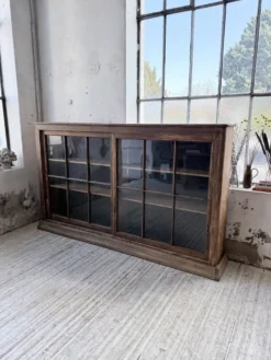 Enfilade meuble de métier XXL portes vitrées