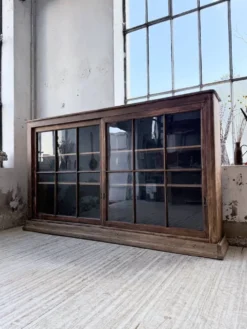 Enfilade meuble de métier XXL portes vitrées