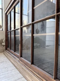 Enfilade meuble de métier XXL portes vitrées