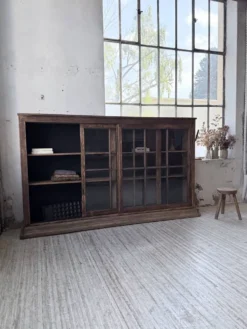 Enfilade meuble de métier XXL portes vitrées