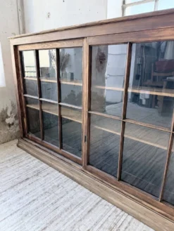 Enfilade meuble de métier XXL portes vitrées