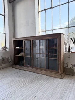 Enfilade meuble de métier XXL portes vitrées