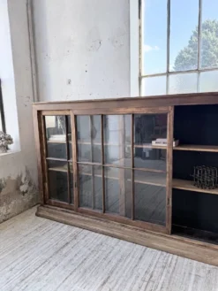 Enfilade meuble de métier XXL portes vitrées