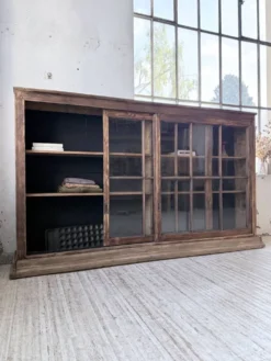 Enfilade meuble de métier XXL portes vitrées