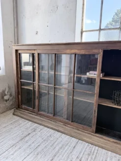 Enfilade meuble de métier XXL portes vitrées