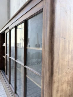 Enfilade meuble de métier XXL portes vitrées