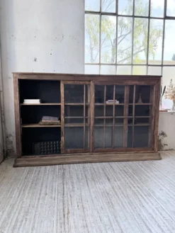 Enfilade meuble de métier XXL portes vitrées