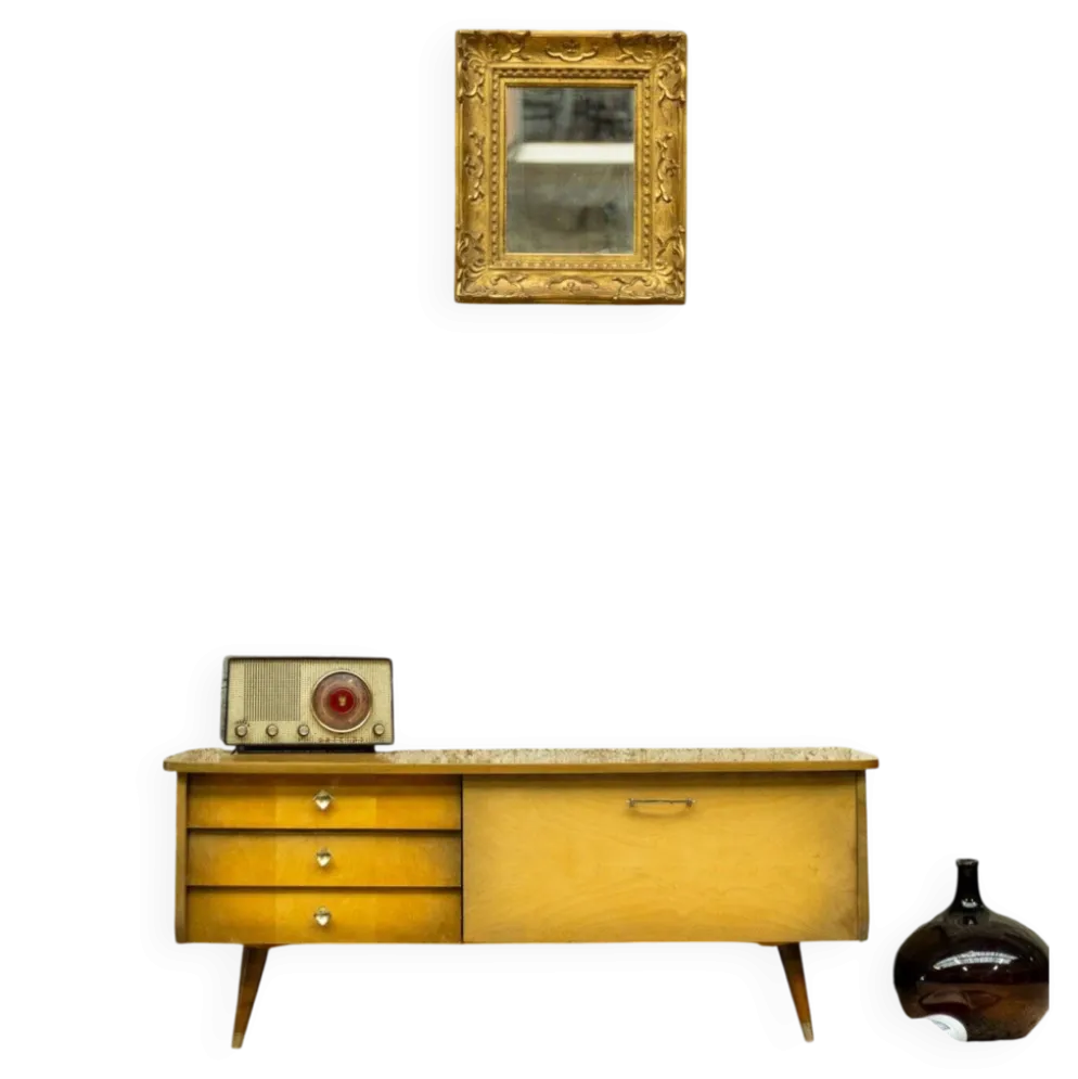 Enfilade meuble tv vintage look scandinave