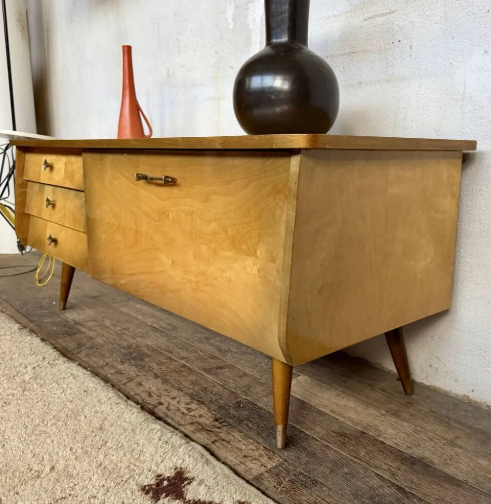 Enfilade meuble tv vintage look scandinave
