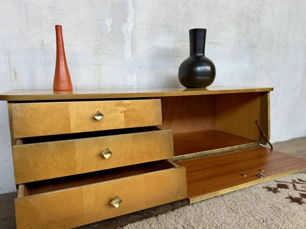 Enfilade meuble tv vintage look scandinave