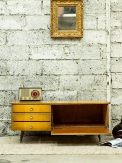 Enfilade meuble tv vintage look scandinave