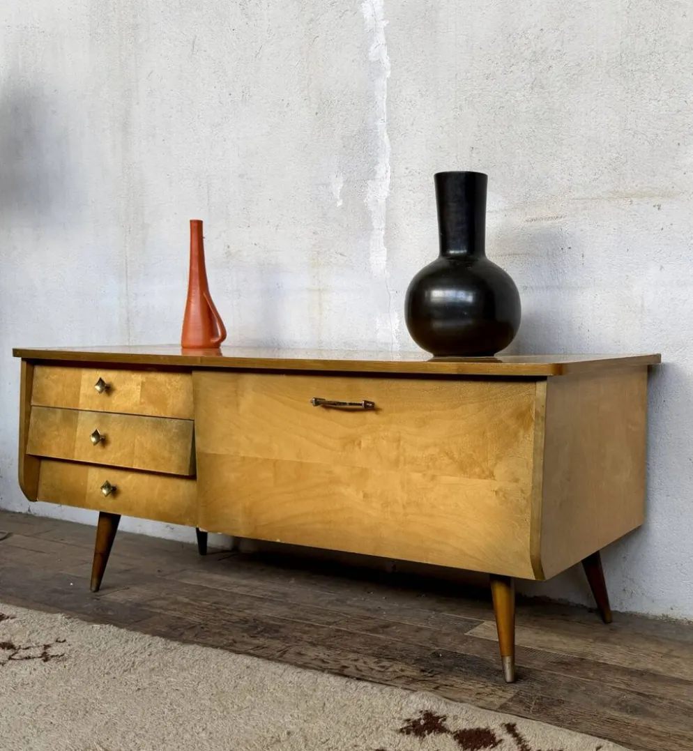 Enfilade meuble tv vintage look scandinave
