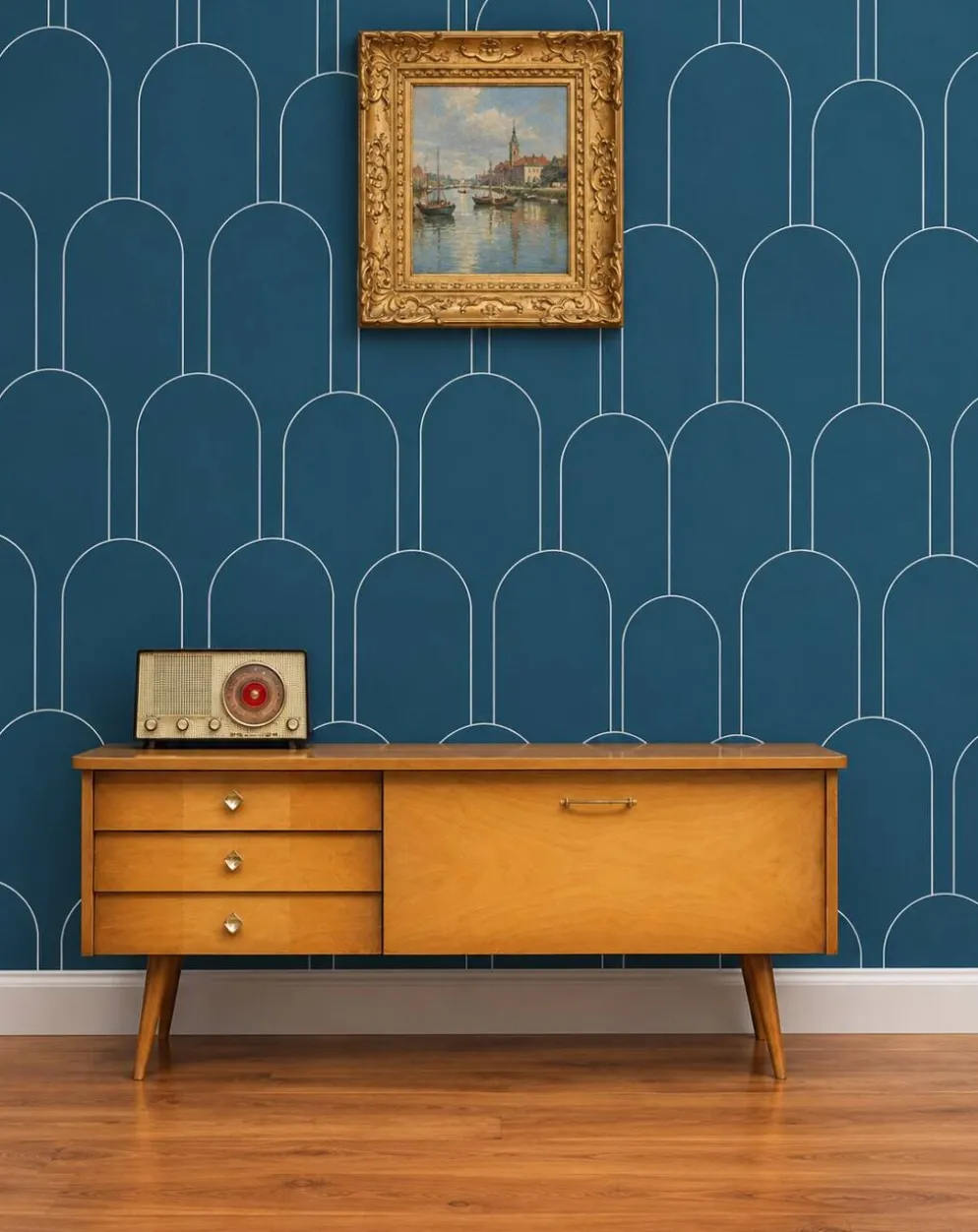 Enfilade meuble tv vintage look scandinave