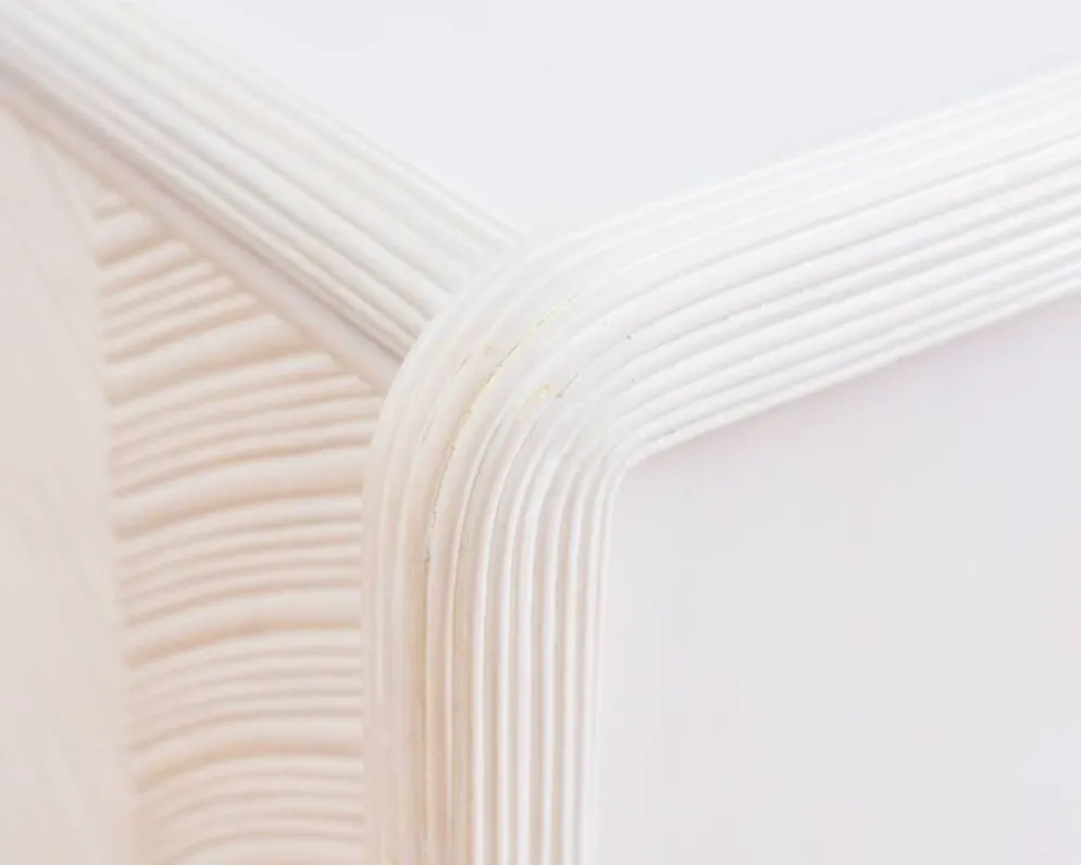 Enfilade Mid-Century Pencil Reed / en rotin, costal design des années 80.