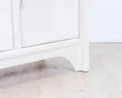 Enfilade Mid-Century Pencil Reed / en rotin, costal design des années 80.