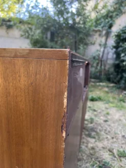 Enfilade mid-century tourne disque / meuble à vinyles