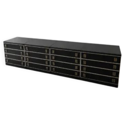 Enfilade modulaire vintage "Chic Architectural" - 4 modules - Noir & L