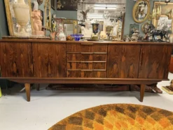 Enfilade scandinave en palissandre de rio circa 1960 230 cm