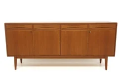 Enfilade scandinave en teck, Möbelfabriken Linden, Horda, Suède, 1960