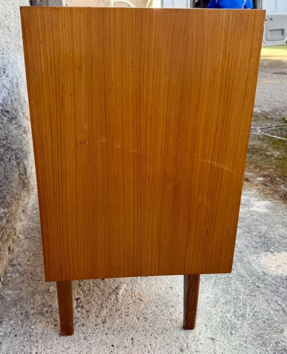 Enfilade scandinave transformable en coiffeuse – Teck – Années 50
