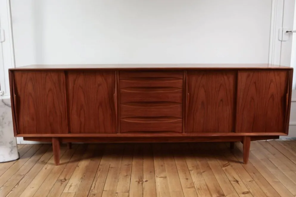 Enfilade scandinave vintage en teck Arne Vodder, 1960